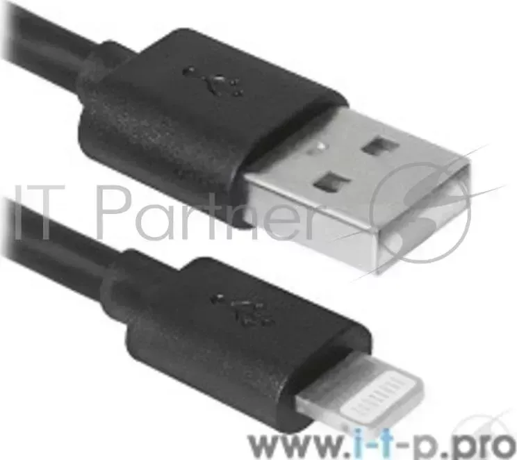 Кабель DEFENDER USB ACH01-10BH черный, USB(AM)-Lightning, 3м (87467)