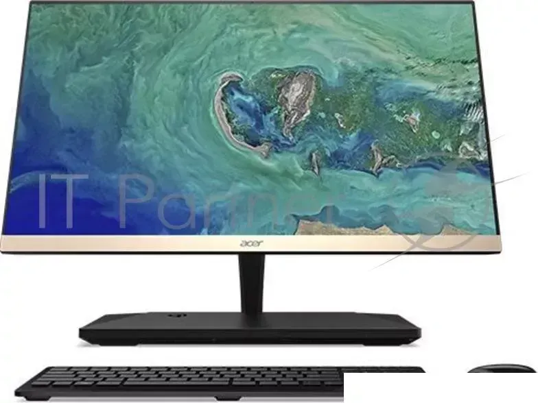 Моноблок ACER Aspire S24-880 23.8" Full HD i7 8550u (1.8)/8Gb/2Tb/UHDG 620/CR/Windows 10/GbitEth/WiFi/BT/135W/ /мышь/Cam/золотистый 1920x1080