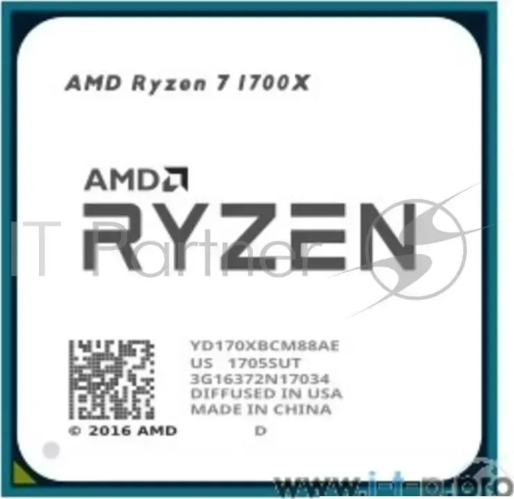 Процессор AMD Ryzen 7 1700X / 3.4 3.8GHz / 8 cores / 16 threads / 95W TDP / AM4 / OEM
