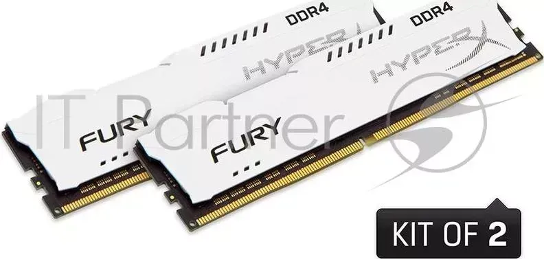 Память оперативная KINGSTON 16GB 2933MHz DDR4 CL17 DIMM (Kit of 2) 1Rx8 HyperX FURY White