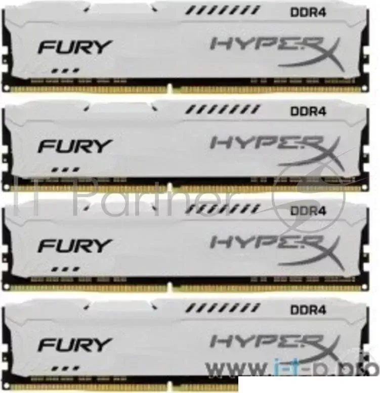Память оперативная KINGSTON 32GB 2400MHz DDR4 CL15 DIMM Kit of 4 HyperX FURY White ( of 4)