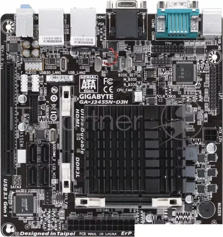 Материнская плата CELERON J3455 MITX GA-J3455N-D3H GIGABYTE
