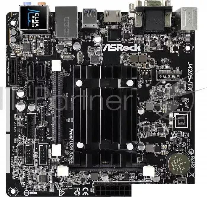 Материнская плата Asrock J4205-ITX mini-ITX AC`97 8ch(7.1) GbLAN+VGA+DVI+HDMI