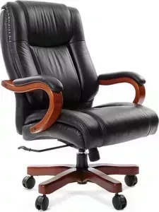 Кресло офисное CHAIRMAN СН 403 кожа + PU, черное