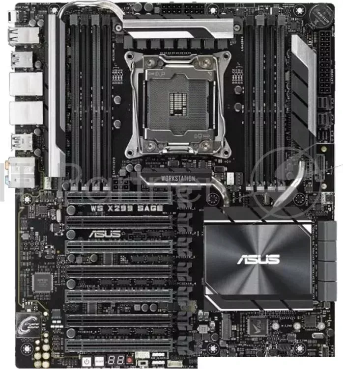 Материнская плата для рабочих станций MB ASUS WS X299 SAGE Socket 2066 Core X Series Processors, 8xDIMM, Max. 128GB, DDR4 Non ECC UDIMM, 7xPCIe 3.0/2.0 x16, Intel I210 AT 1xGbt LAN I219 LM