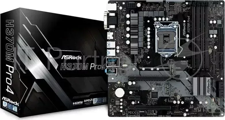 Материнская плата H370 S1151 MATX H370M PRO4 ASROCK ASROCK M