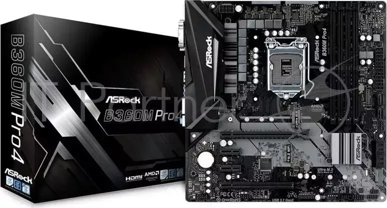 Материнская плата B360 S1151 MATX B360M PRO4 ASROCK ASROCK M