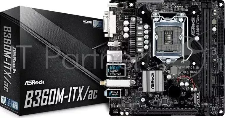 Материнская плата B360 S1151 MITX B360M-ITX/AC ASROCK ASROCK M-ITX/AC