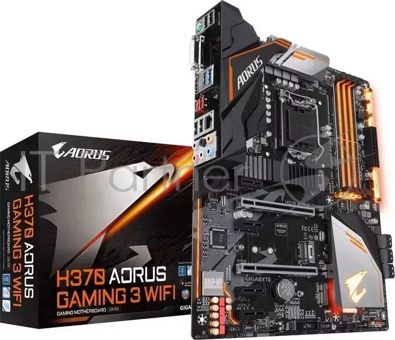 Материнская плата GIGABYTE H370 AORUS GAMING 3 WIFI Soc 1151v2 Intel H370 4xDDR4 ATX AC 97 8ch 7.1 GbLAN RAID DVI HDMI