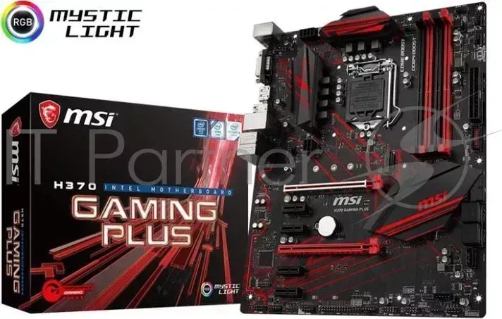 Материнская плата MSI H370 GAMING PLUS Soc 1151v2 Intel H370 4xDDR4 ATX AC 97 8ch 7.1 GbLAN RAID DVI DP