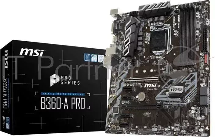 Материнская плата MSI B360 A PRO Soc 1151v2 Intel B360 4xDDR4 ATX AC 97 8ch 7.1 GbLAN DVI DP