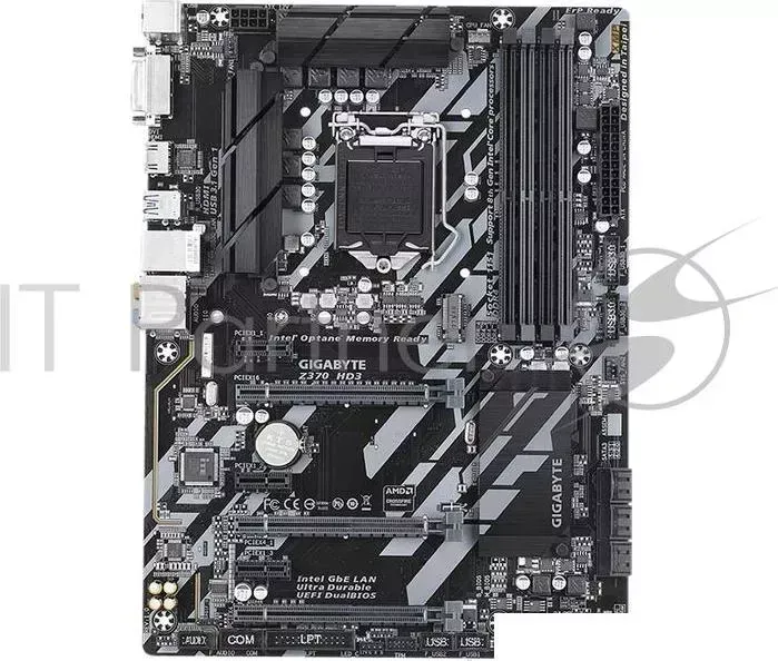 Материнская плата Z370 HD3, Socket 1151, Intel®Z370, 4xDDR4-2666, DVI-D+HDMI, 3xPCI-Ex16, 3xPCI-Ex1, 6xSATA3(RAID 0/1/5/10), 1xM.2, 8 Ch Audio, GLan, GIGABYTE 8 Ch (2+4)xUSB2.0, (4+4