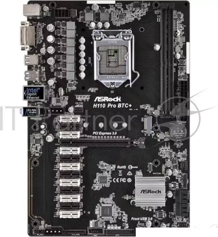 Материнская плата H110 S1151 ATX H110 PRO BTC+ ASROCK 1xPCI-E x16, 12xPCI-E x1 ASROCK BTC 1xPCI E 12xPCI E x1