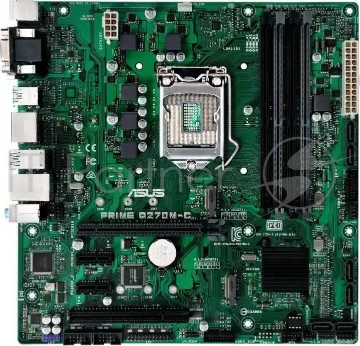 Материнская плата Asus PRIME Q270M-C Soc-1151 Intel Q270 4xDDR4 mATX AC`97 8ch(7.1) GbLAN RAID+VGA+DVI+HDMI+DP