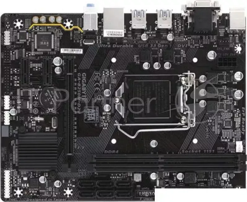 Материнская плата GigaByte GA-B250M-D2V Socket 1151, iB250, 2*DDR4, PCI-E, SATA 6Gb/s, ALC887 8ch, GLAN, USB3.0, D-SUB + DVI-D, mATX GIGABYTE +