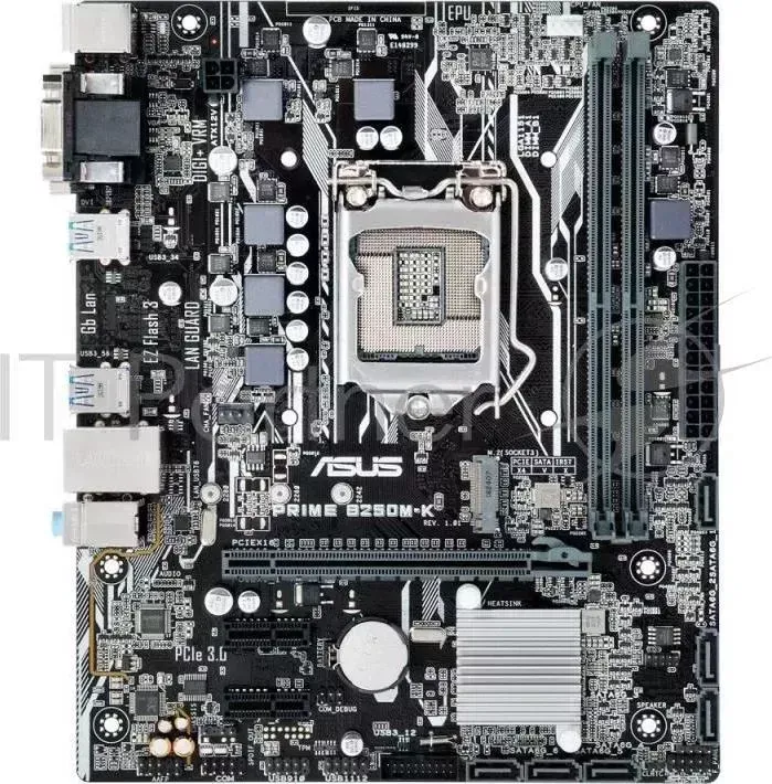 Материнская плата Asus PRIME B250M-K Soc-1151 Intel B250 2xDDR4 mATX AC`97 8ch(7.1) GbLAN+VGA+DVI
