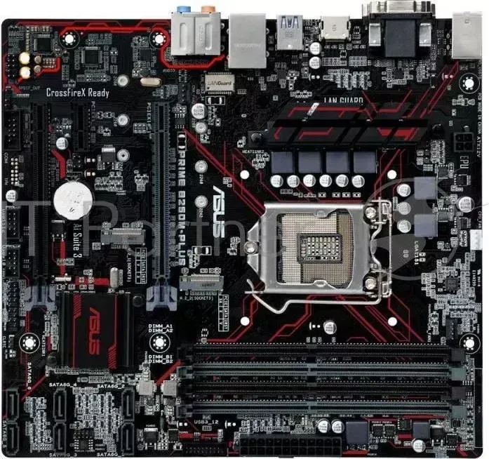 Материнская плата Asus PRIME B250M-PLUS Soc-1151 Intel B250 4xDDR4 mATX AC`97 8ch(7.1) GbLAN+VGA+DVI+HDMI
