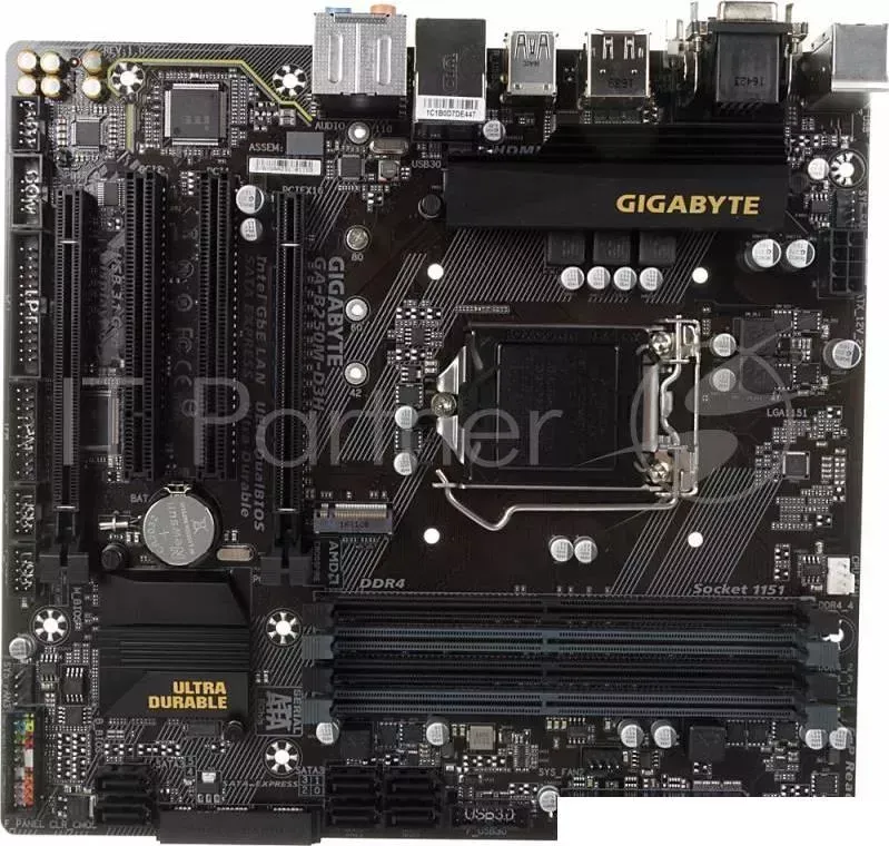 Материнская плата GIGABYTE GA B250M D3H Soc 1151 Intel B250 4xDDR4 mATX AC 97 8ch 7.1 GbLAN VGA DVI HDMI DP