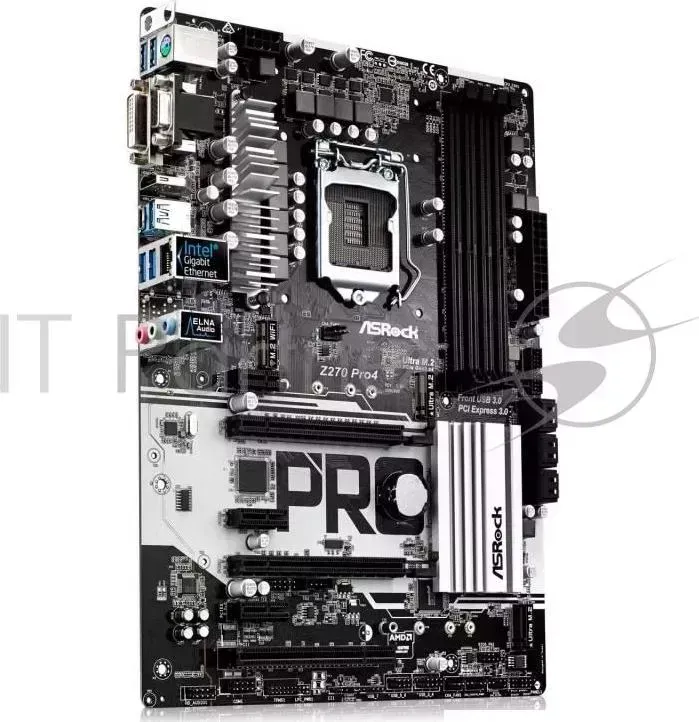 Материнская плата Asrock Z270 PRO4 Soc-1151 Intel Z270 4xDDR4 ATX AC`97 8ch(7.1) GbLAN RAID+VGA+DVI+HDMI