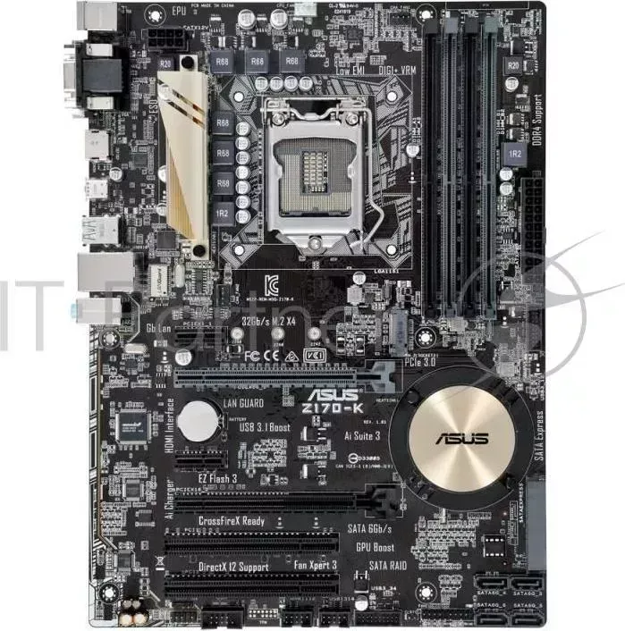 Материнская плата Asus Z170-K Soc-1151 Intel Z170 4xDDR4 ATX AC`97 8ch(7.1) GbLAN RAID+VGA+DVI+HDMI