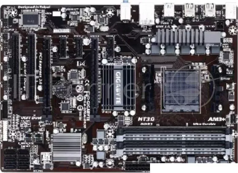 Материнская плата GIGABYTE MB AMD 970+SB950 sAM3 4xDDR3), 2xPCX16+3xPCX1+2xPCI, 8xAudio, 1xGBL, 6xSATAIII RAID, 2xUSB3.0 ATX GIGABYTE MB