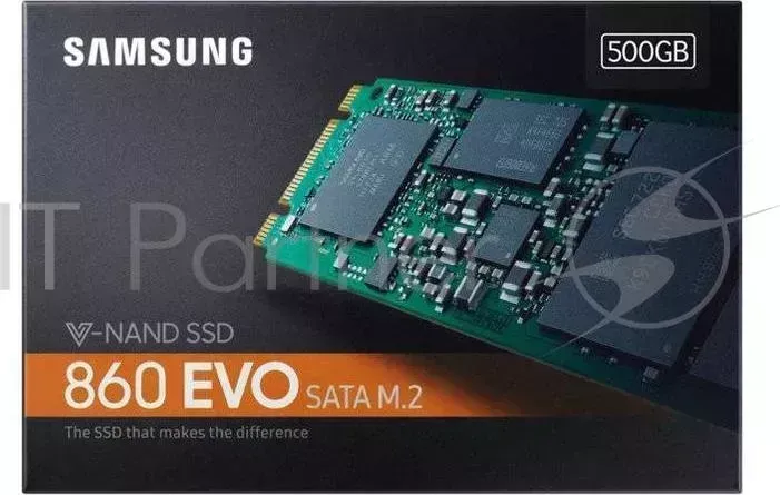 Твердотельный накопитель SSD SAMSUNG M.2 500GB 860 EVO (R550/W520Mb/s, V-NAND, SATA 6Gb/s, 2280) (MZ-N6E500BW)