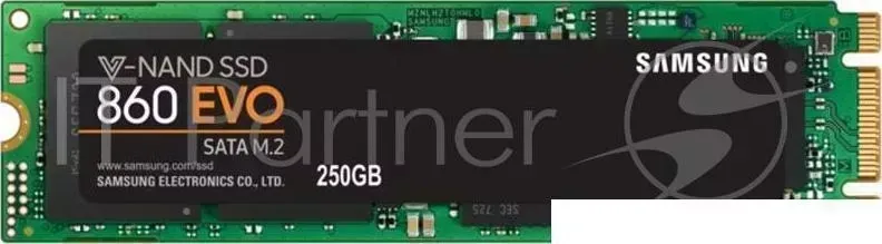Твердотельный накопитель SSD SAMSUNG M.2 250GB 860 EVO (R550/W520Mb/s, V-NAND, SATA 6Gb/s, 2280) (MZ-N6E250BW)