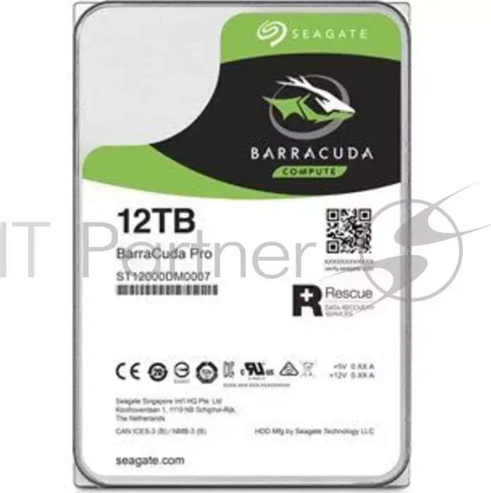 Жесткий диск SEAGATE Original SATA III 12Tb ST12000DM0007 Barracuda Pro 7200rpm 256Mb 3.5"