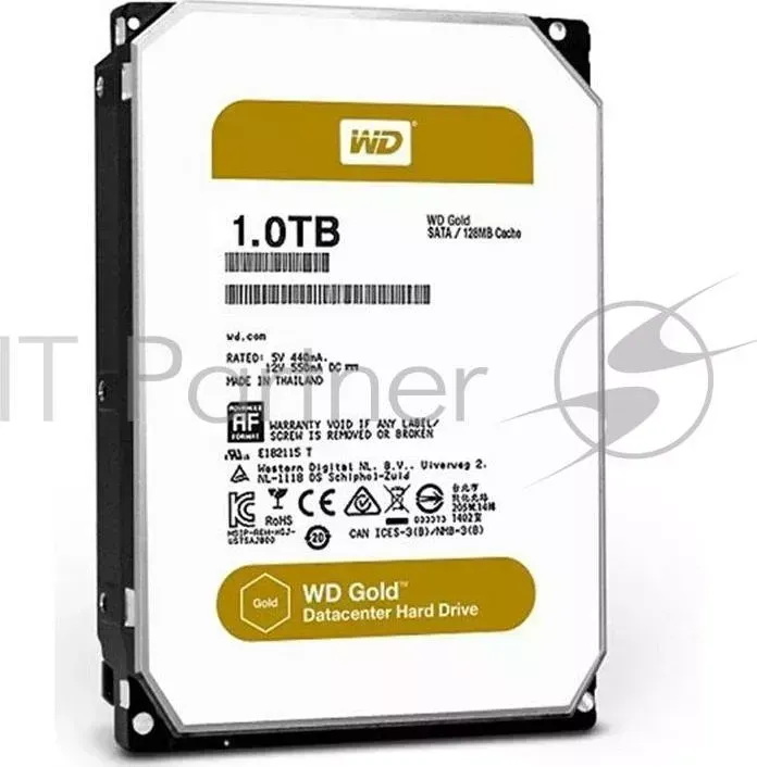 Жесткий диск SATA 1TB 7200RPM 6GB/S 128MB GOLD WD1005FBYZ WDC