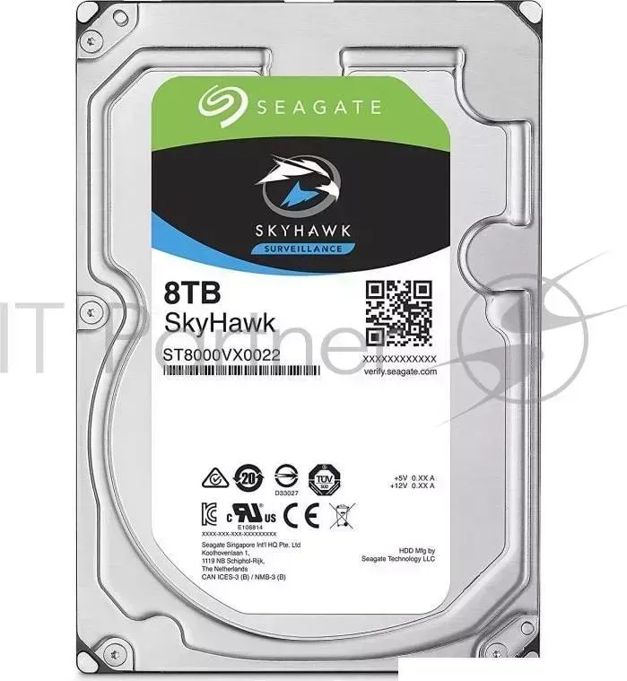 Жесткий диск SEAGATE Original SATA III 8Tb ST8000VX0022 Video Skyhawk 7200rpm 256Mb 3.5"