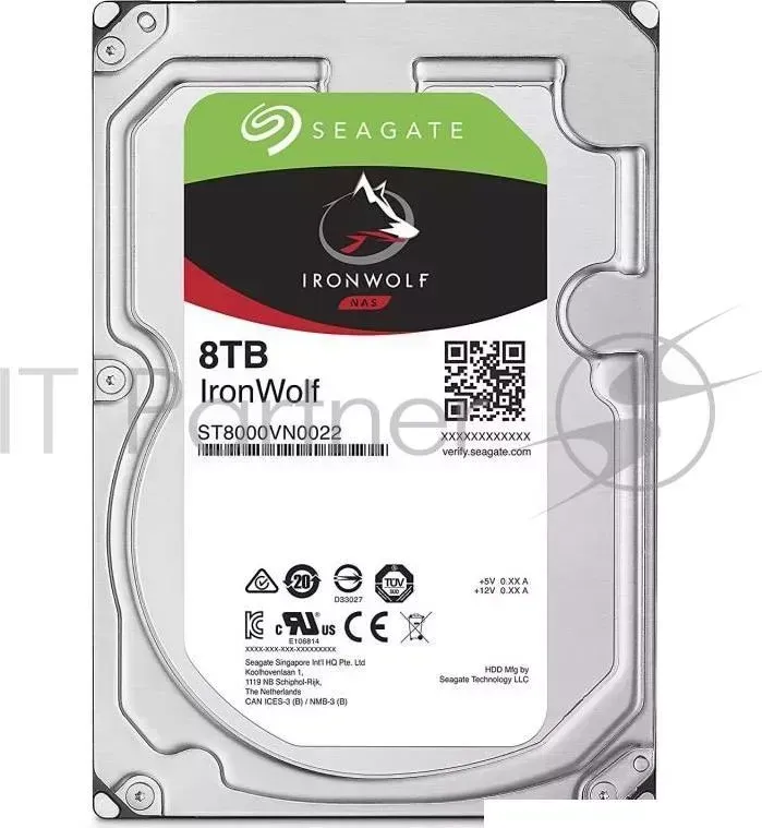 Жесткий диск SEAGATE Original SATA III 8Tb ST8000VN0022 NAS Ironwolf 7200rpm 256Mb 3.5"