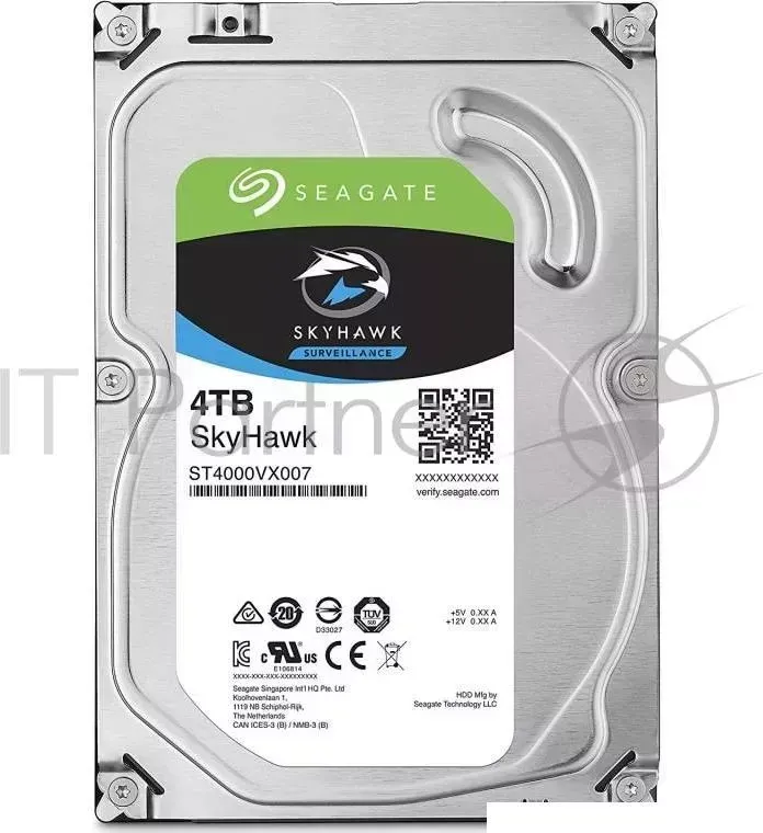Жесткий диск SEAGATE Original SATA III 4Tb ST4000VX007 Video Skyhawk 5900rpm 64Mb 3.5"