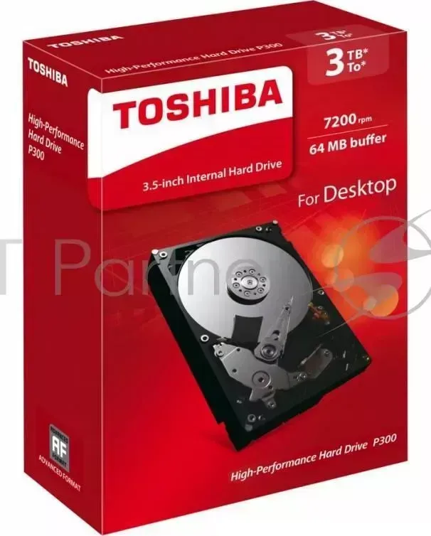 Жесткий диск TOSHIBA SATA III 3Tb HDWD130EZSTA P300 7200rpm 64Mb 3.5" Rtl