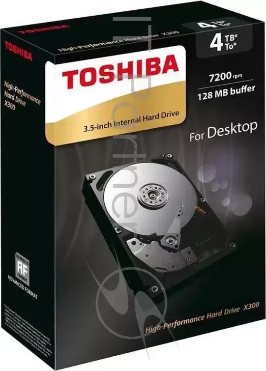 Жесткий диск TOSHIBA SATA III 4Tb HDWE140EZSTA X300 7200rpm 128Mb 3.5" Rtl