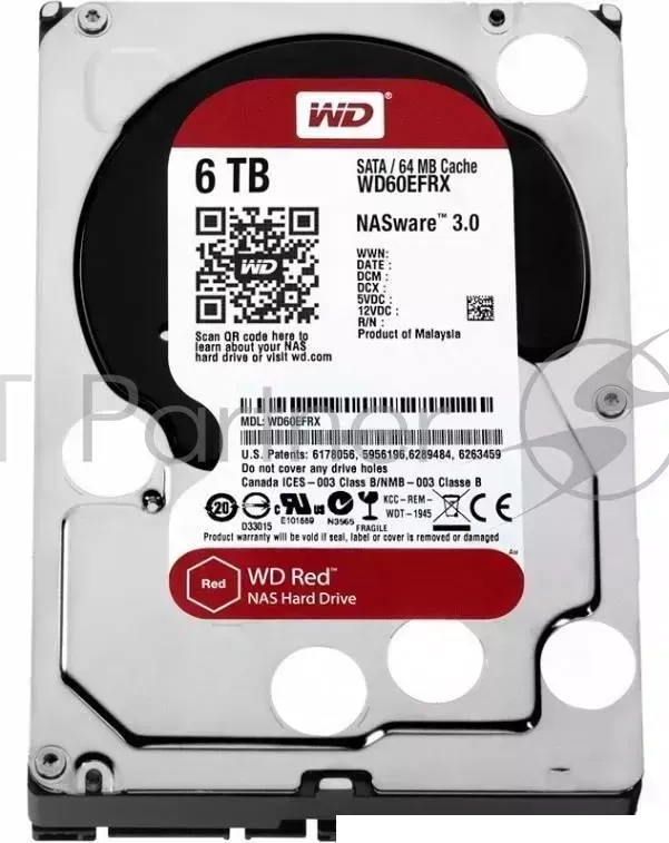 Жесткий диск WD Original SATA-III 6Tb WD60EFRX NAS Red (5400rpm) 64Mb 3.5" WESTERN DIGITAL WD