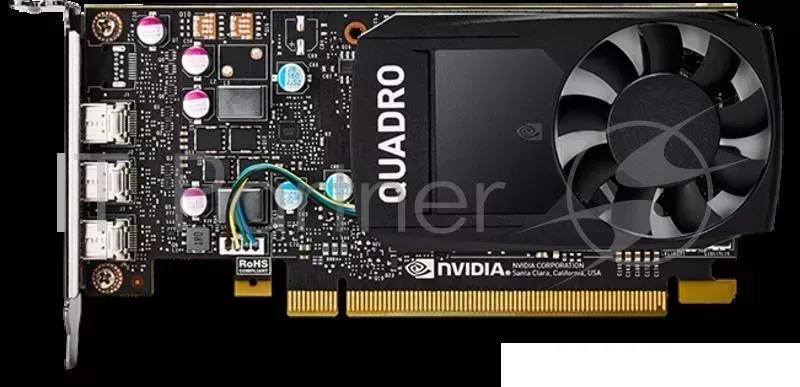 Видеокарта VCQP400DVIBLK-1 PNY Nvidia Quadro P400DVI 2GB DDR5, PCIE, 64 bit 256 Cores, 3*mDP1.4, 3*mDP to DVI D SL adapter, ATX bracket