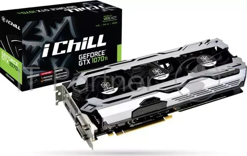 Видеокарта Inno3D Video Card iChill GeForce GTX 1070 Ti V2 1607Mhz/8.0Gbps / 8GB GDDR5 / 256 bit / Dual DVI DP HDMI / VA12U / GP104F8532