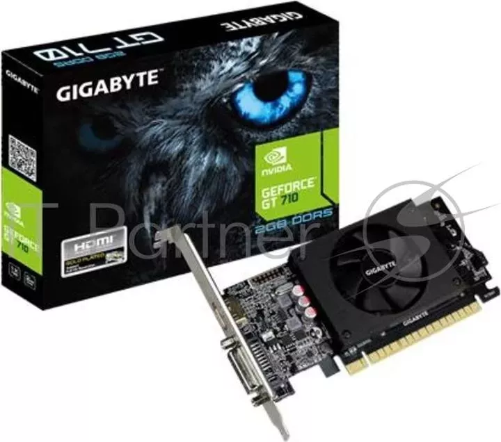 Видеокарта GIGABYTE PCI E GV N710D5 2GL nVidia GeForce GT 710 2048Mb 64bit GDDR5 954/5010 DVIx1/HDMIx1/HDCP Ret low profile