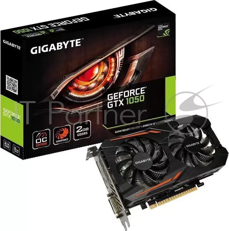 Видеокарта PCIE16 GTX1050 2GB GDDR5 GV-N1050OC-2GD V1.1 GIGABYTE