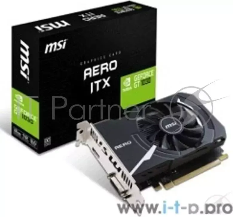 Видеокарта MSI PCI E GT 1030 AERO ITX 2G OC nVidia GeForce GT 1030 2048Mb 64bit GDDR5 1265/6000 DVIx1/HDMIx1/HDCP Ret low profile