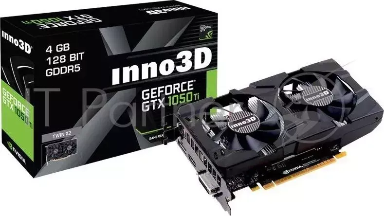 Видеокарта 2Gb <PCI-E> Inno3D GeForce GTX 1050 Twin X2 N1050 1DDV E5CM GTX1050, GDDR5, 128bit, HDCP, DVI, HDMI, DP, Retail