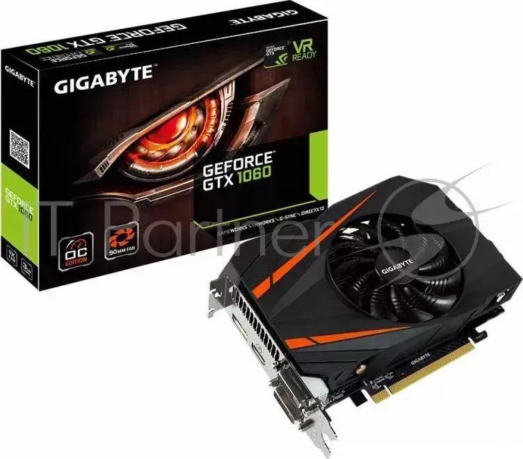 Видеокарта GIGABYTE PCI E GV N1060IXOC 3GD nVidia GeForce GTX 1060 3072Mb 192bit GDDR5 1556/8008 DVIx2/HDMIx1/DPx1/HDCP Ret