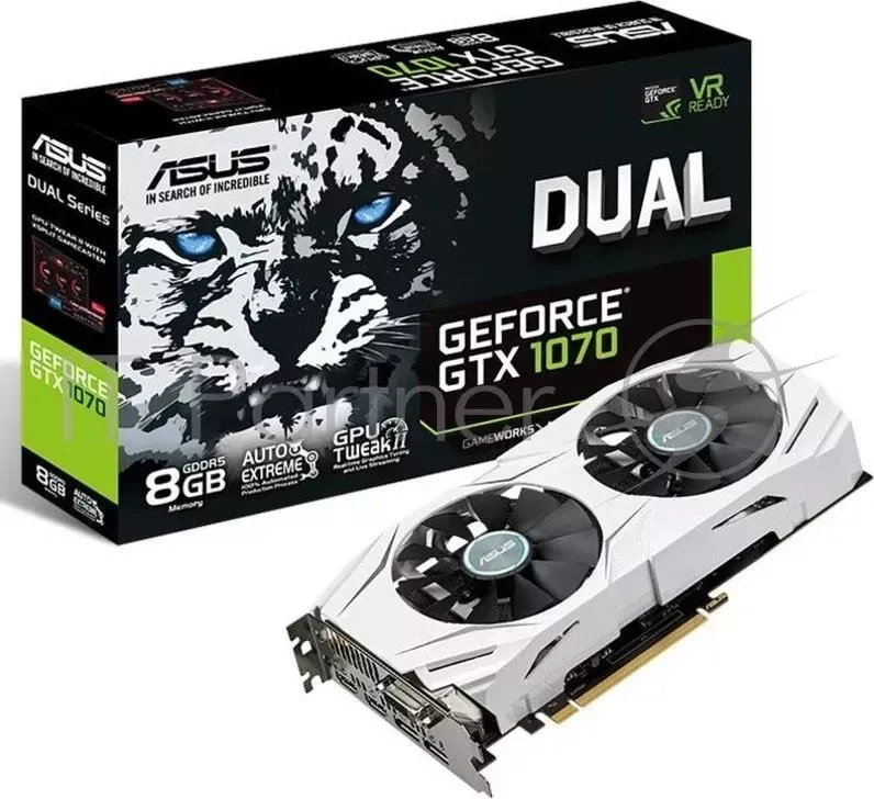 Видеокарта Asus PCI-E DUAL-GTX1070-8G nVidia GeForce GTX 1070 8192Mb 256bit GDDR5 1531/8008 DVIx1/HDMIx2/DPx2/HDCP Ret ASUS , PCI Express, 8GB , , DVI D HDMI HDMI DP DP, DUAL 8G , RTL 8