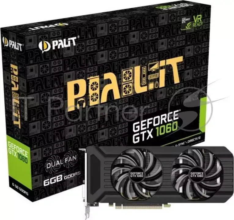 Видеокарта PALIT PCI E PA GTX1060 DUAL 6G nVidia GeForce GTX 1060 6144Mb 192bit GDDR5 1506/8000 DVIx1/HDMIx1/DPx3/HDCP Ret