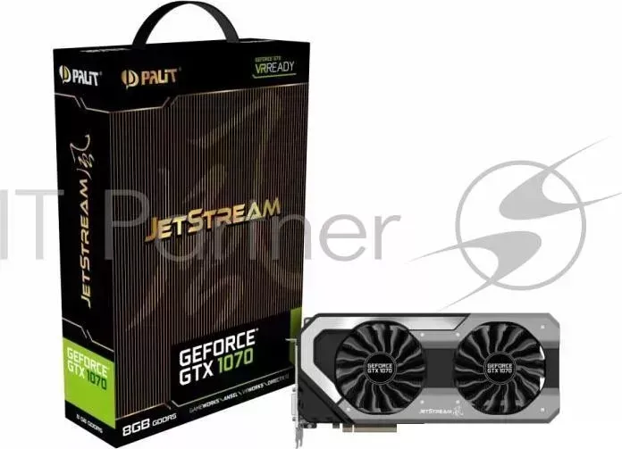 Видеокарта PALIT PCI E PA GTX1070 JETSTREAM 8G nVidia GeForce GTX 1070 8192Mb 256bit GDDR5 1506/8000 DVIx1/HDMIx1/DPx3/HDCP Ret