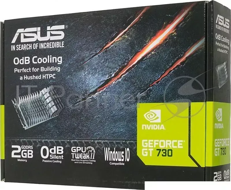 Видеокарта Asus PCI-E GT730-SL-2GD5-BRK nVidia GeForce GT 730 2048Mb 64bit GDDR5 902/5010 DVIx1/HDMIx1/CRTx1/HDCP Ret ASUS GT