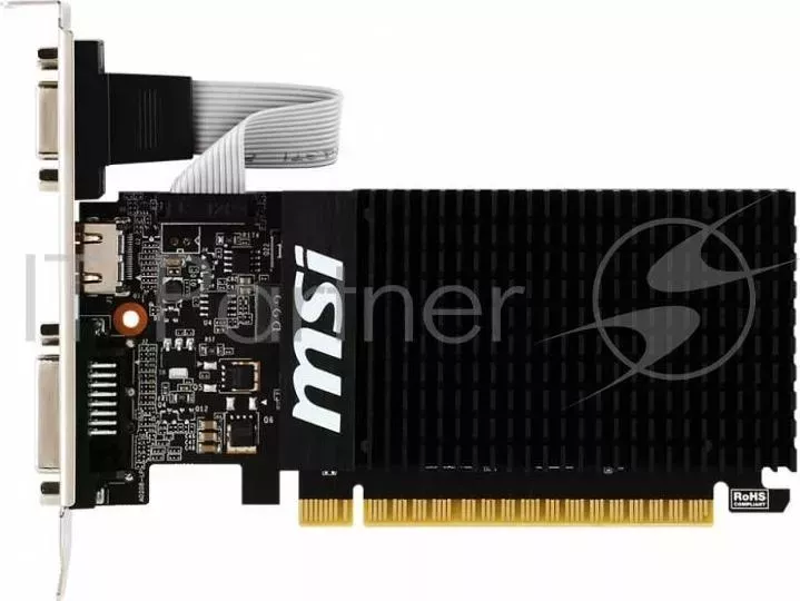 Видеокарта MSI PCI E GT 710 2GD3H LP nVidia GeForce GT 710 2048Mb 64bit DDR3 954/1600 DVIx1/HDMIx1/CRTx1/HDCP Ret low profile