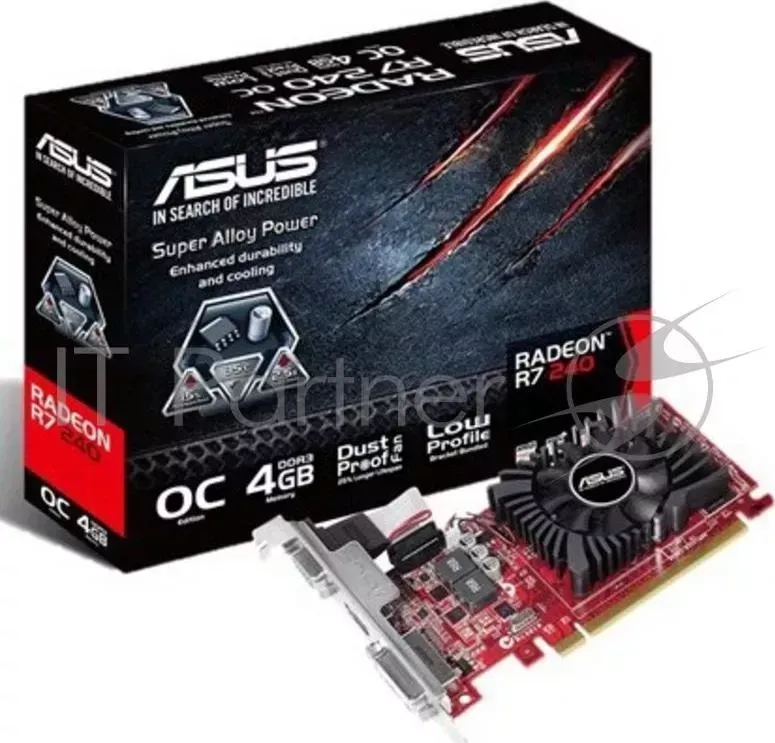 Видеокарта Asus PCI-E R7240-OC-4GD3-L AMD Radeon R7 240 4096Mb 128bit DDR3 770/1800/HDMIx1/CRTx1/HDCP Ret ASUS PCI E ATI R7 OC 4GD3 L R7 820/1800 DVI/HDMI/CRT/HDCP RTL