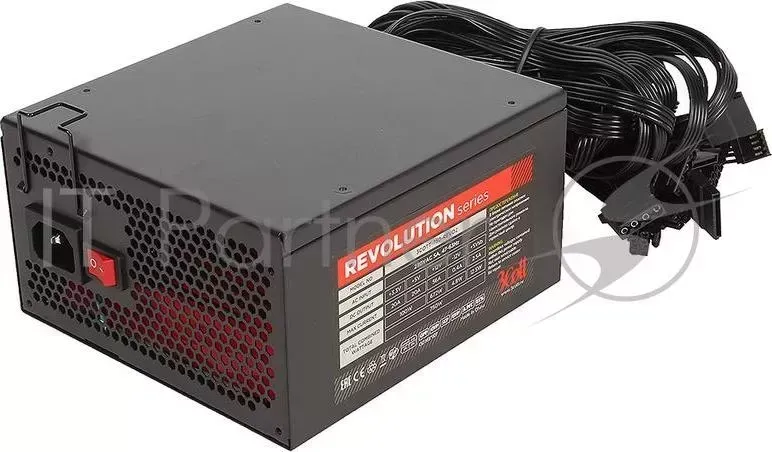 Блок питания 3Cott Retail 750W 3COTT 750 REVO2 , ATX v2.3, A.PFC, КПД 85%, 20 4P 550мм, 4 4P 550мм, 4x 6 2P, 6x SATA, 4x MOREX, 1x FDD, 14см с функци