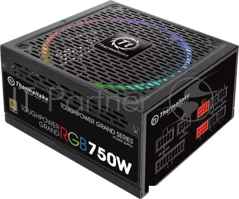 Блок питания PS-TPG-0750FPCGEU-R, Toughpower Grand/Fully Modular/750W/ATX 2.4 & EPS 2.92/A-PFC/14cm RGB Fan/EU/80Plus Gold RTL {4} Thermaltake &